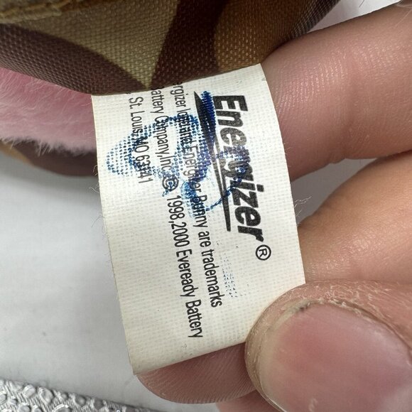 1998, 2000 Energizer Bunny Pink Military Green Camo Plush Toy. 12" - Picture 7 of 8